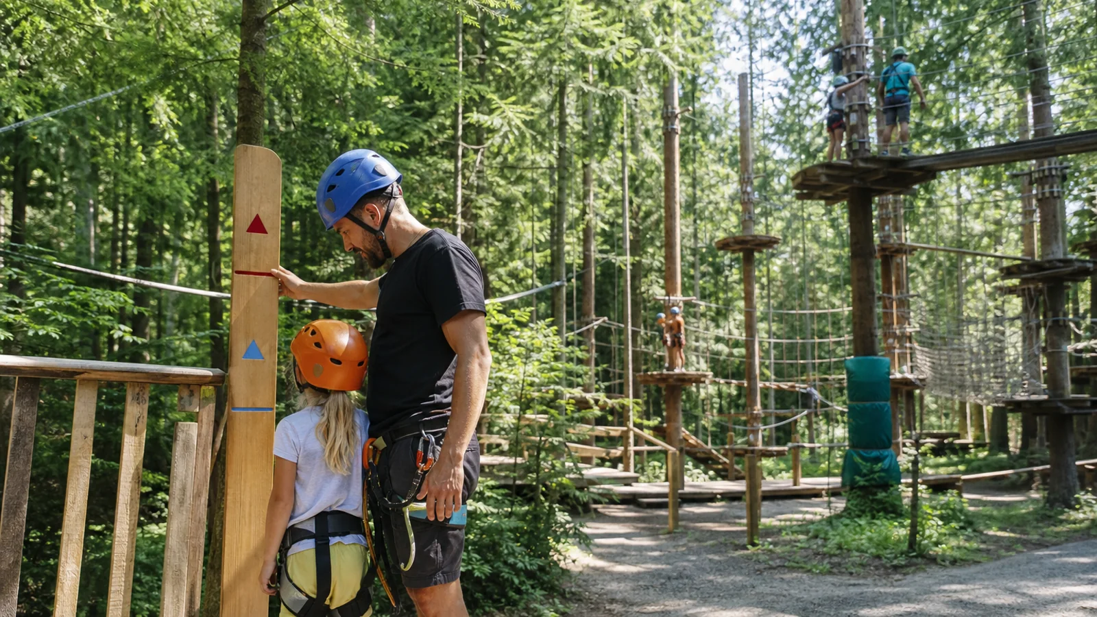 How to Plan a Family Rope Park Day Around Age and Height Rules editorial illustration