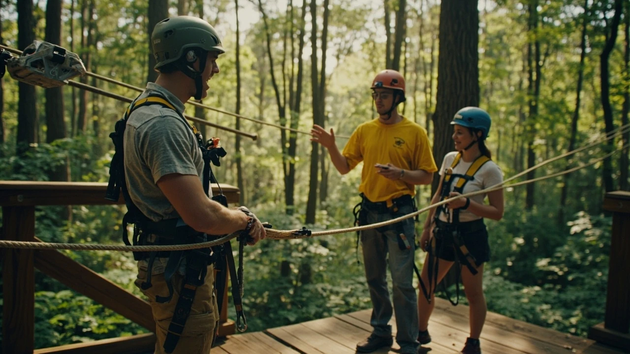 Zipline safety: what riders and operators actually check editorial illustration