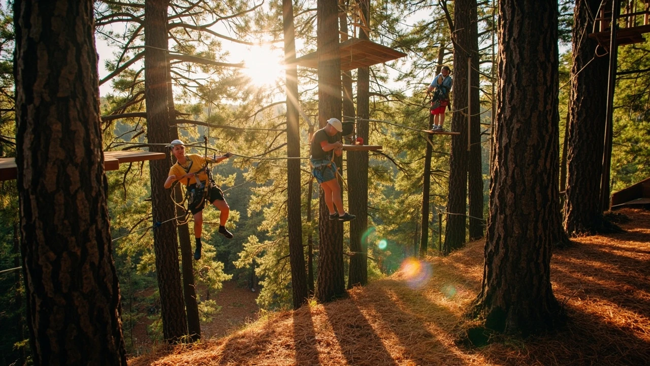 Adventure parks explained: what they are, how they work, and what to expect editorial illustration
