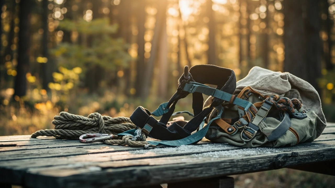 Climbing harnesses: how to choose, fit and use them safely editorial illustration