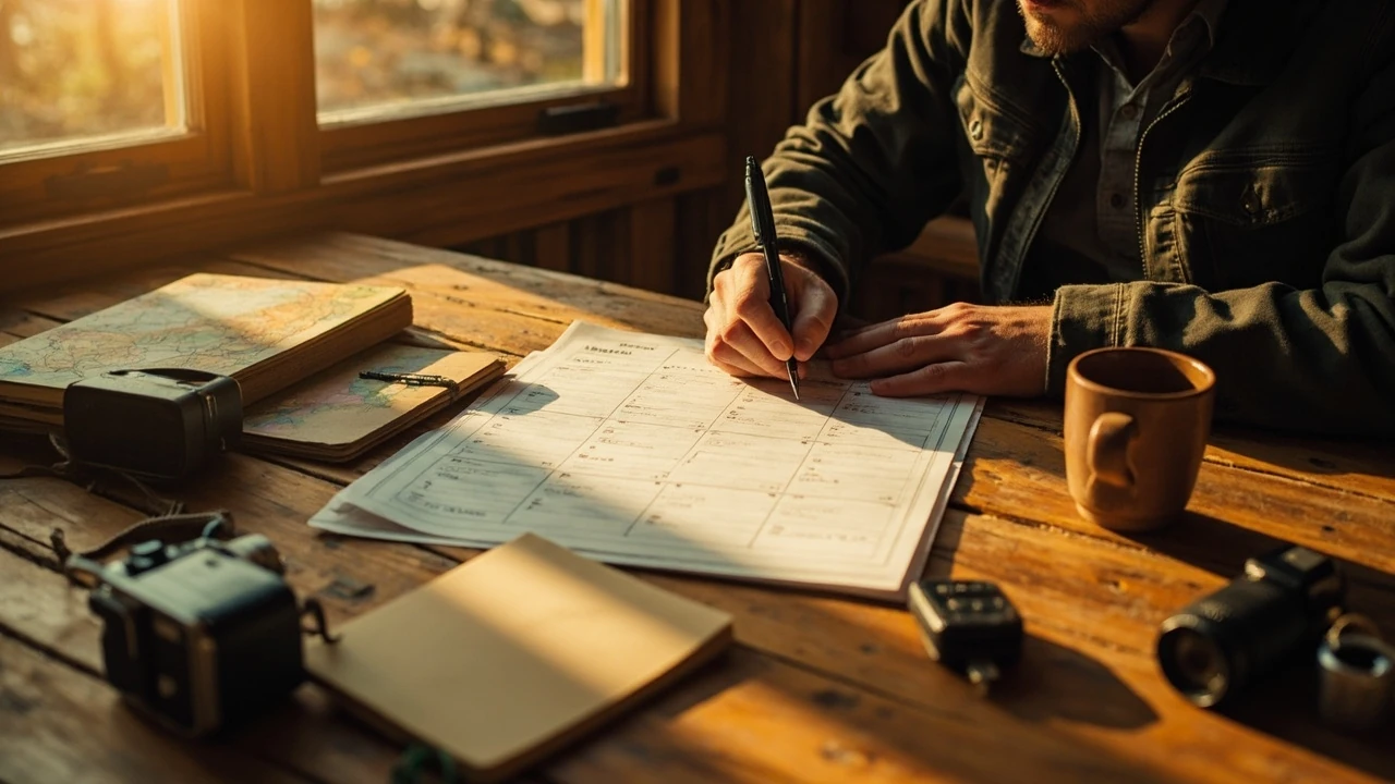 Travel itinerary template: build a realistic day-by-day plan editorial illustration