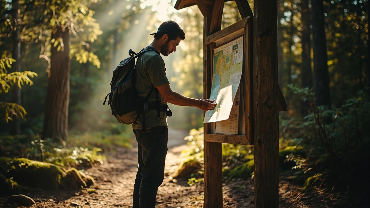 Trails Near Me: How to Find Hiking and Walking Trails That Fit Your Day editorial illustration
