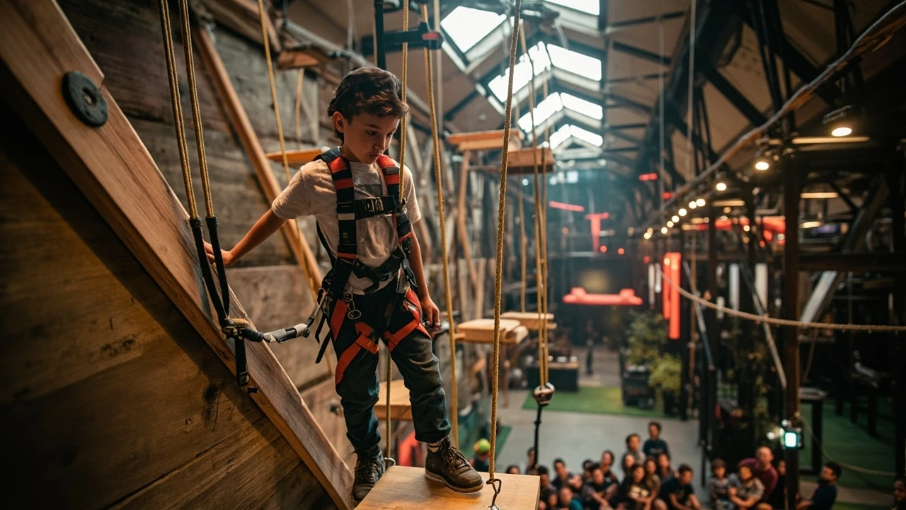 Urban air adventure park: what it is and how to plan a visit editorial illustration