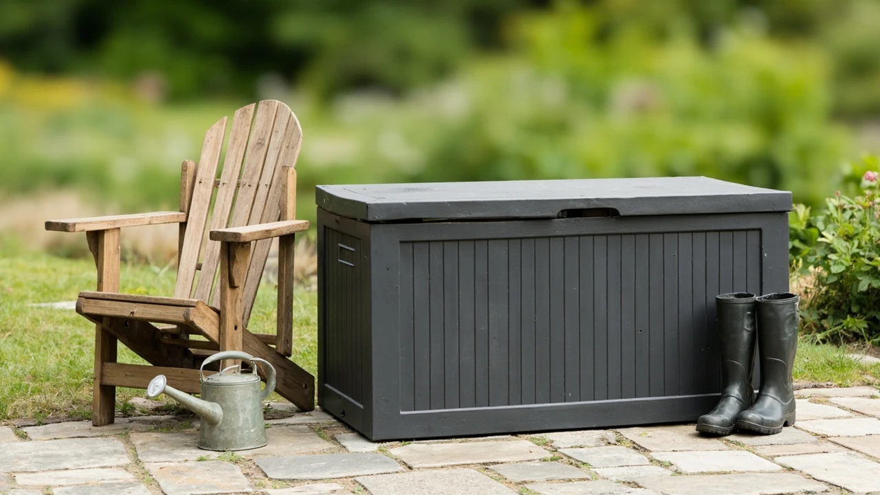 Outdoor storage box: how to choose the right one for your garden editorial illustration
