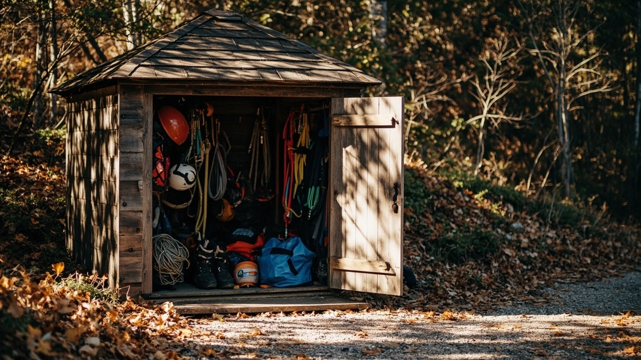 Outdoor storage for adventure gear: a practical guide editorial illustration
