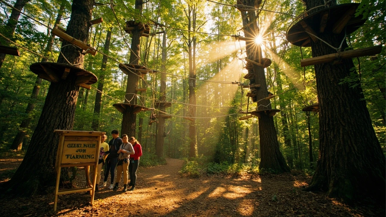Adventure park: what it is, what to expect, and how to plan a visit editorial illustration